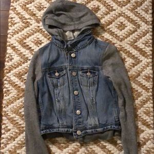 Jean jacket vest/ sweatshirt